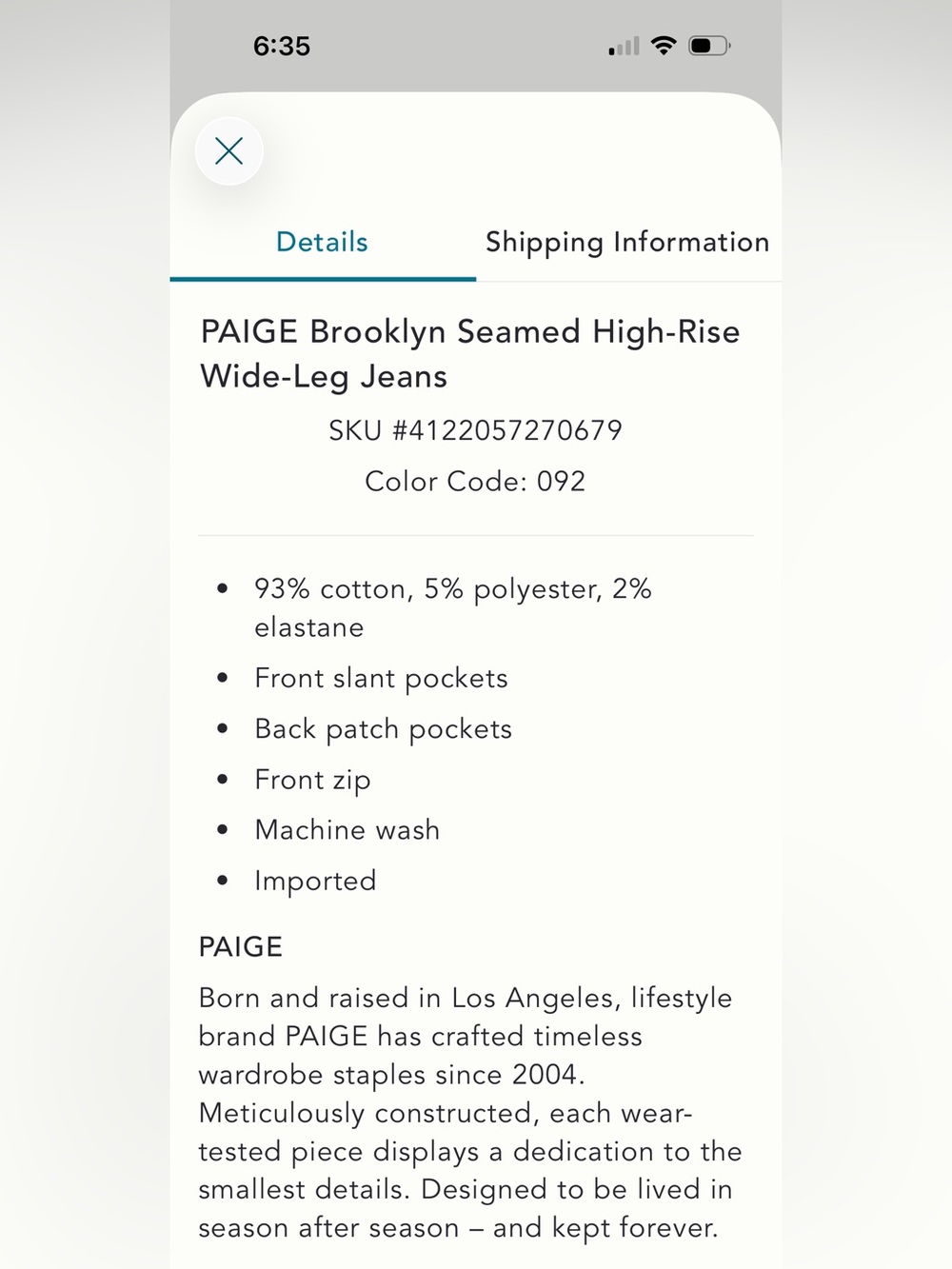 PAIGE Light Blue Wide-Leg Jeans - Picture 5 of 13